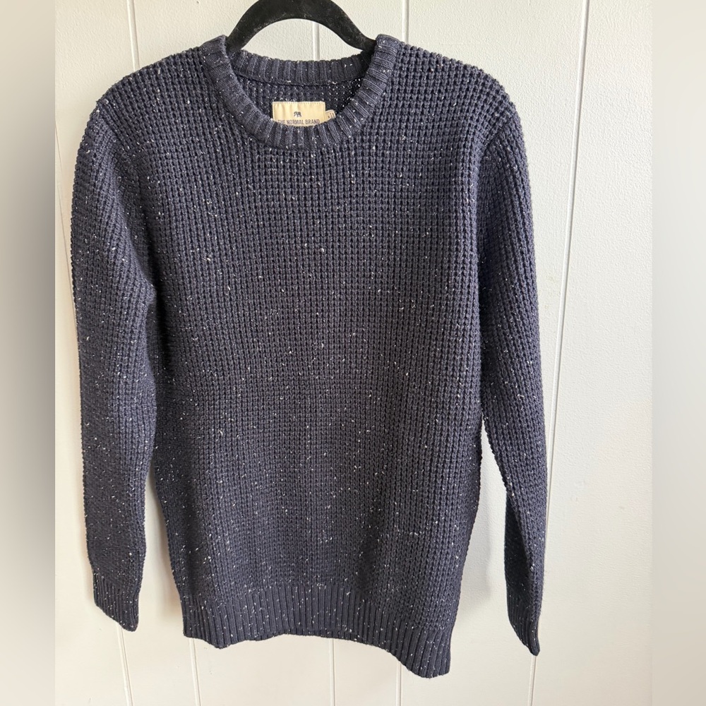 NWOT The Normal Brand Seawool Nep Crew Navy. Size M. Never worn. - Picture 3 of 10